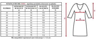 Bawełniana koszula nocna Anna 6565 rozmiary 36-54 - 6
