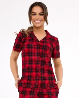 Piżama damska Cornette Tracy 2 bawełniana krótki rękaw kratka S–2XL - 2