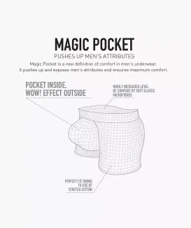 Bokserki powiększające Atlantic MH-1200 S-2XL Magic Pocket - 12