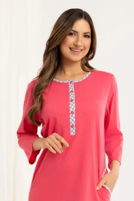 Koszula nocna damska Regina 165 bawełniana rozpinana 2XL-3XL
