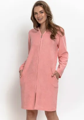 Szlafrok damski na zamek Taro 3644 Iva S-XL frotte