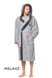Ciepły szlafrok męski L&L George z kapturem M–2XL - 9