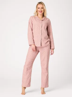 Piżama damska z grubszej flaneli Key LNS 743 S-XL