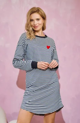 Koszula nocna w paski Taro Trudy 3220