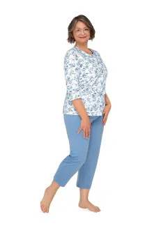 Piżama damska Martel Maria II 201 bawełna rozpinana 3XL-4XL - 7