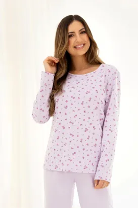 Ciepła piżama damska bawełniana Regina 717 2XL-3XL