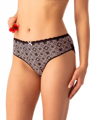 Figi damskie Key LPC 731 dwupak bawełna z koronką S–2XL