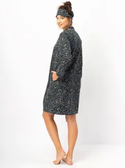 Koszula nocna damska flanelowa Key LND 706 granatowa w wiewiórki S-XL - 2