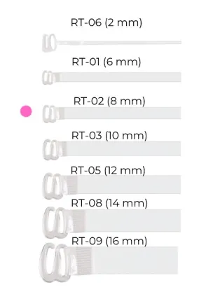 Silikonowe ramiączka do biustonosza szerokość 8 mm Julimex RT 02