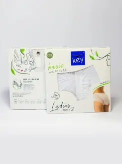 Figi damskie Key LPC 112 dwupak midi bikini bawełna S-2XL - 8