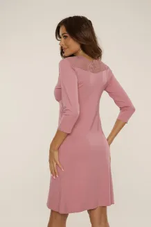 Koszula nocna De Lafense 810 Lilian wiskoza koronka 3XL–4XL - 4