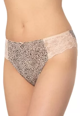 Eleganckie majtki damskie z koronką Lama L-1586 BI dwupak 2XL