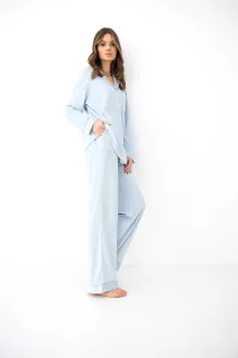 Piżama damska welurowa rozpinana Sensis Isolde XS-2XL - 4
