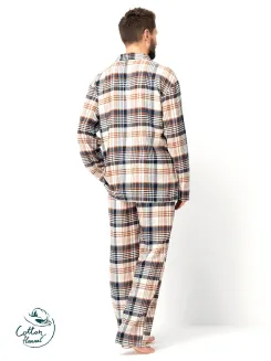 Piżama męska flanelowa Key MNS 443 3XL-4XL - 2