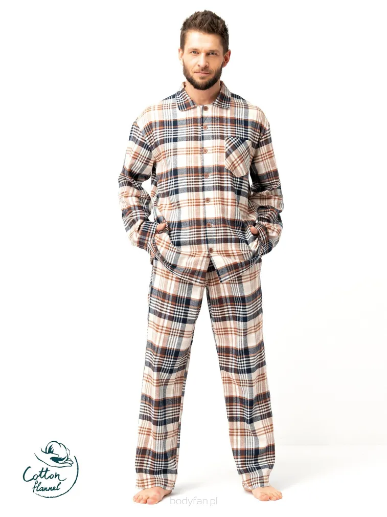 Piżama męska flanelowa Key MNS 443 3XL-4XL