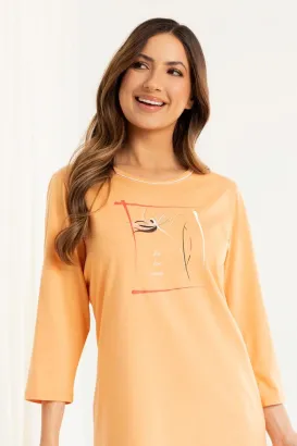 Koszula nocna Regina 166 bawełniana z nadrukiem 2XL–3XL