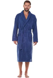 Szlafrok męski frotte L&L 2450 długi płaszcz kąpielowy 3XL