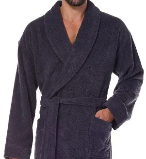 Szlafrok męski frotte L&L 2450 długi płaszcz kąpielowy 3XL