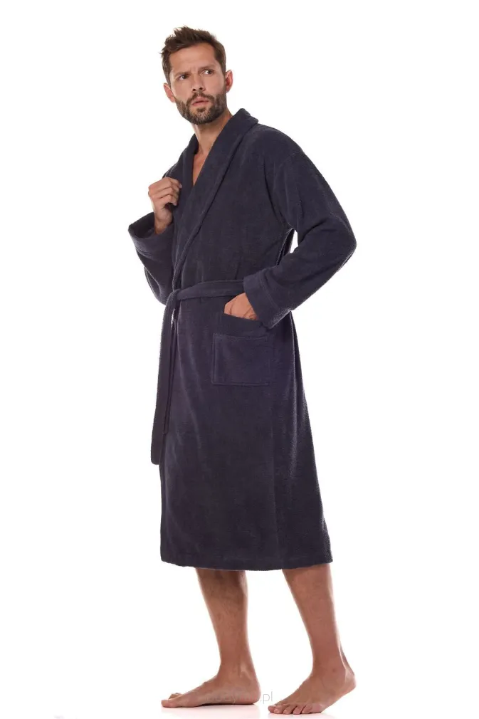 Szlafrok kąpielowy męski 3XL frotte 100% bawełna L&L 2450
