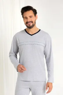 Piżama męska Regina 485 bawełniana z długim rękawem 2XL-3XL - 3