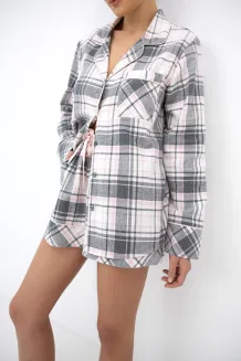 Piżama damska flanelowa rozpinana Sensis Sofie XS-2XL - 3