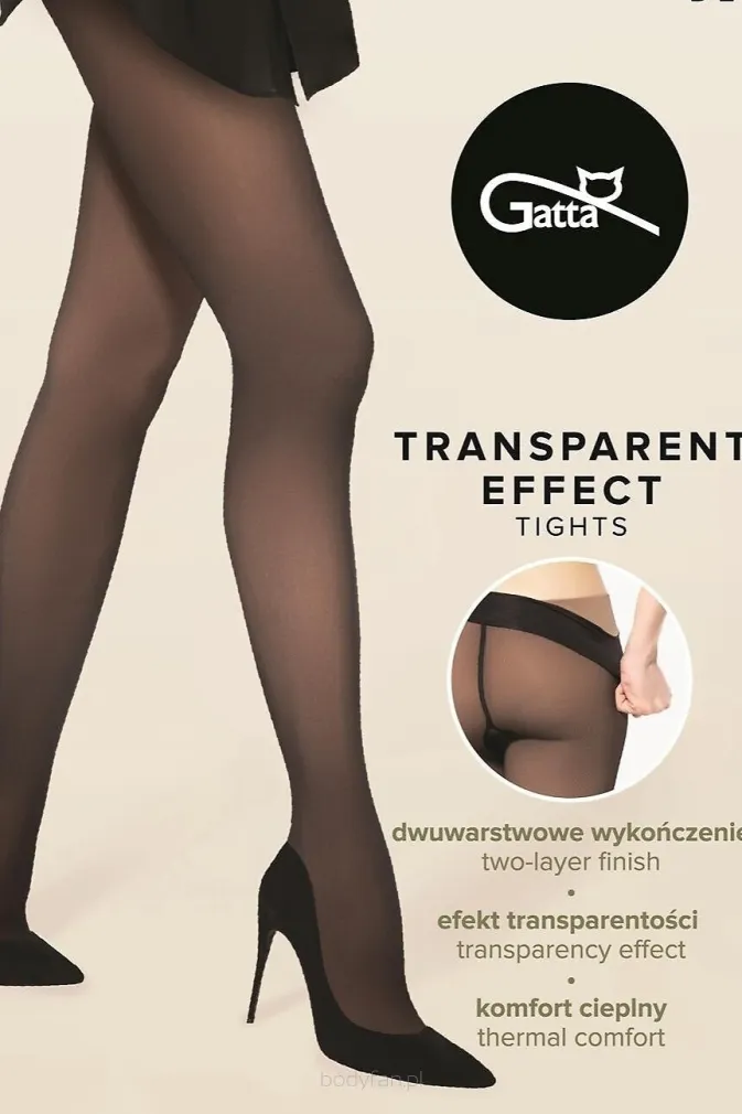 Rajstopy dwuwarstwowe Gatta Transparent Effect Tights 50 den 2-4