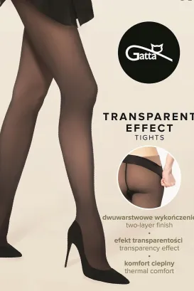 Rajstopy dwuwarstwowe Gatta Transparent Effect Tights 50 den 2-4
