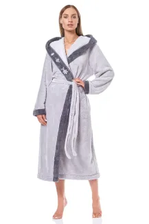 Długi szlafrok damski 4XL L&L 9145 - 12