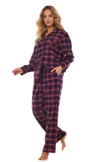 Piżama damska flanelowa RoXBN L&L 2475 Roxy S-2XL rozpinana - 9