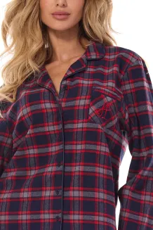 Piżama damska flanelowa RoXBN L&L 2475 Roxy S-2XL rozpinana - 7