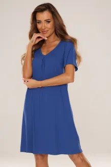 Koszula nocna De Lafense 877 Dahlia – wiskoza, krótki rękaw, M–2XL - 4