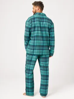 Flanelowa piżama męska rozpinana Key MNS 048  M-2XL - 2