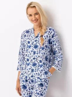 Piżama damska rozpinana Key LNS 521 rozmiar L PRESTO - 2