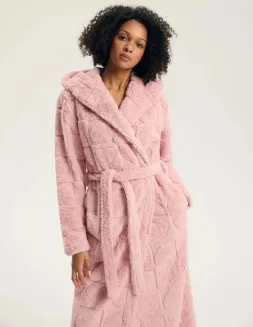 Długi szlafrok damski z kapturem Henderson Ladies 45427 Gitte S-2XL - 4