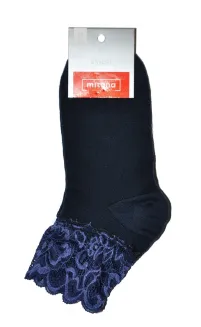 Skarpety Milena 1061 Szeroka Koronka 37-41 - 4