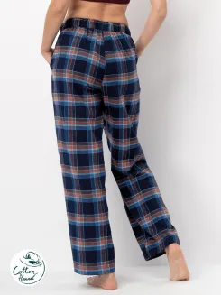 Spodnie piżamowe damskie flanelowe Key LHE 431 S-XL - 2