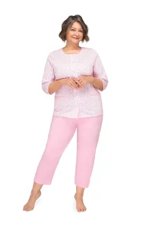 Piżama damska bawełniana Martel Kasia II 266 rozpinana 3/4 M-3XL - 4