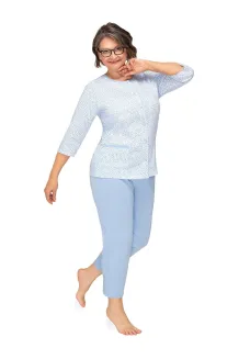 Piżama damska bawełniana Martel Kasia II 266 rozpinana 3/4 M-3XL - 5