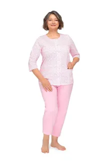 Piżama damska bawełniana Martel Kasia II 266 rozpinana 3/4 M-3XL - 8