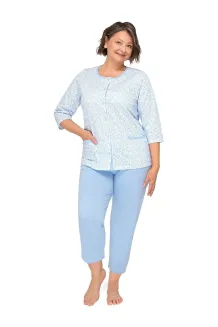 Piżama damska bawełniana Martel Kasia II 266 rozpinana 3/4 M-3XL - 3