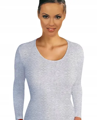 Koszulka damska Emili Lena 2XL–4XL melanż, beż, czarny
