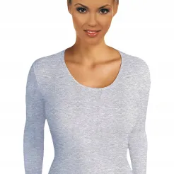 Koszulka damska Emili Lena 2XL–4XL melanż, beż, czarny