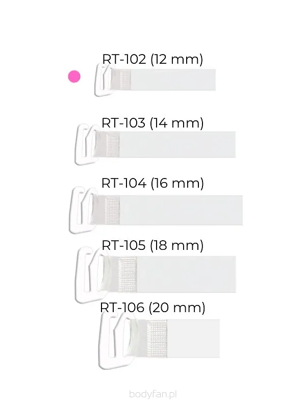Ramiączka silikonowe z metalowym zaczepem 12 mm Julimex RT 102