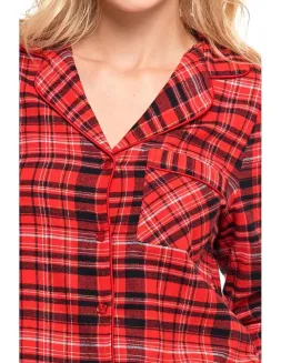 Flanelowa piżama damska Moraj PDD7200-002 2XL-3XL - 3