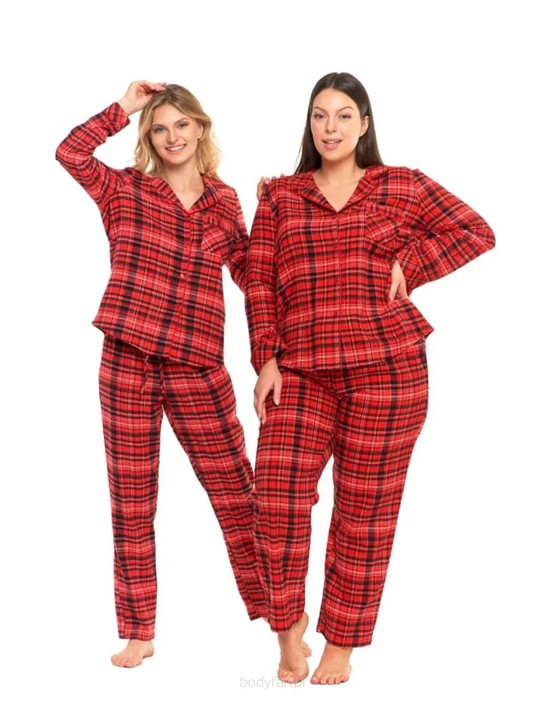 Flanelowa piżama damska Moraj PDD7200-002 2XL-3XL