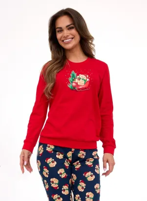 Piżama damska Cornette 671/422 Teddy Christmas S-2XL