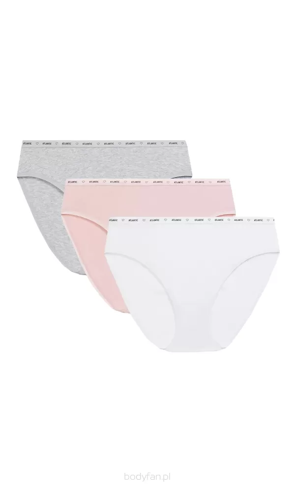 Majtki damskie Atlantic 3CLP-010 High Sport Leg trójpak S-XL