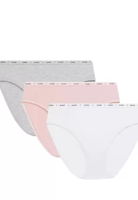 Majtki damskie Atlantic 3CLP-010 High Sport Leg trójpak S-XL
