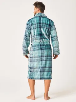 Szlafrok męski w kratę Key MGL 048 M-2XL - 3
