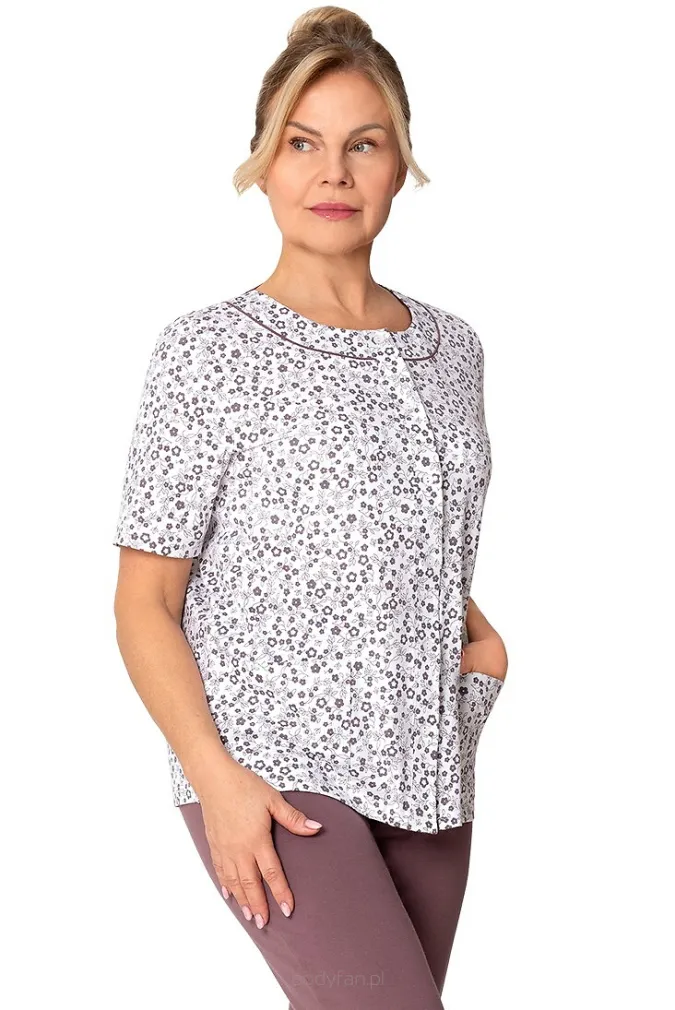 Piżama damska Martel Maria I 200 bawełna rozpinana 3XL-4XL